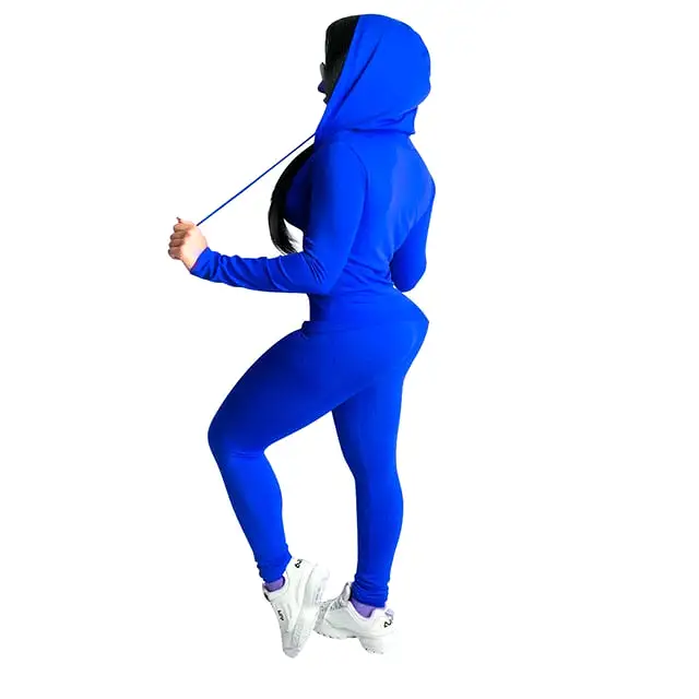 2 piece Sweatshirt And Pants Sportwear Suit Zipper Hoodies Clothes