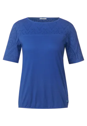 320160- Royal Jersey Lace Mix T-shirt- Cecil