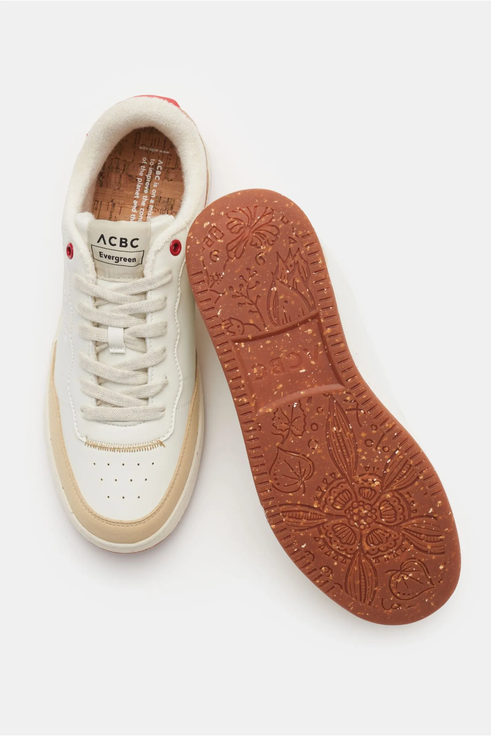 ACBC sneakers 'Evergreen Retro' white/beige/red