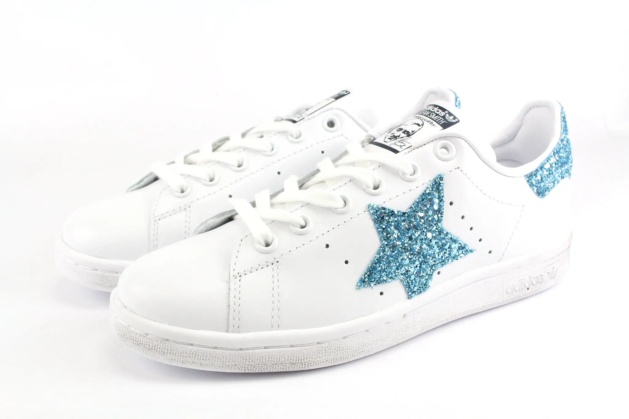 Adidas Stan Smith Stella Glitter Azzurro