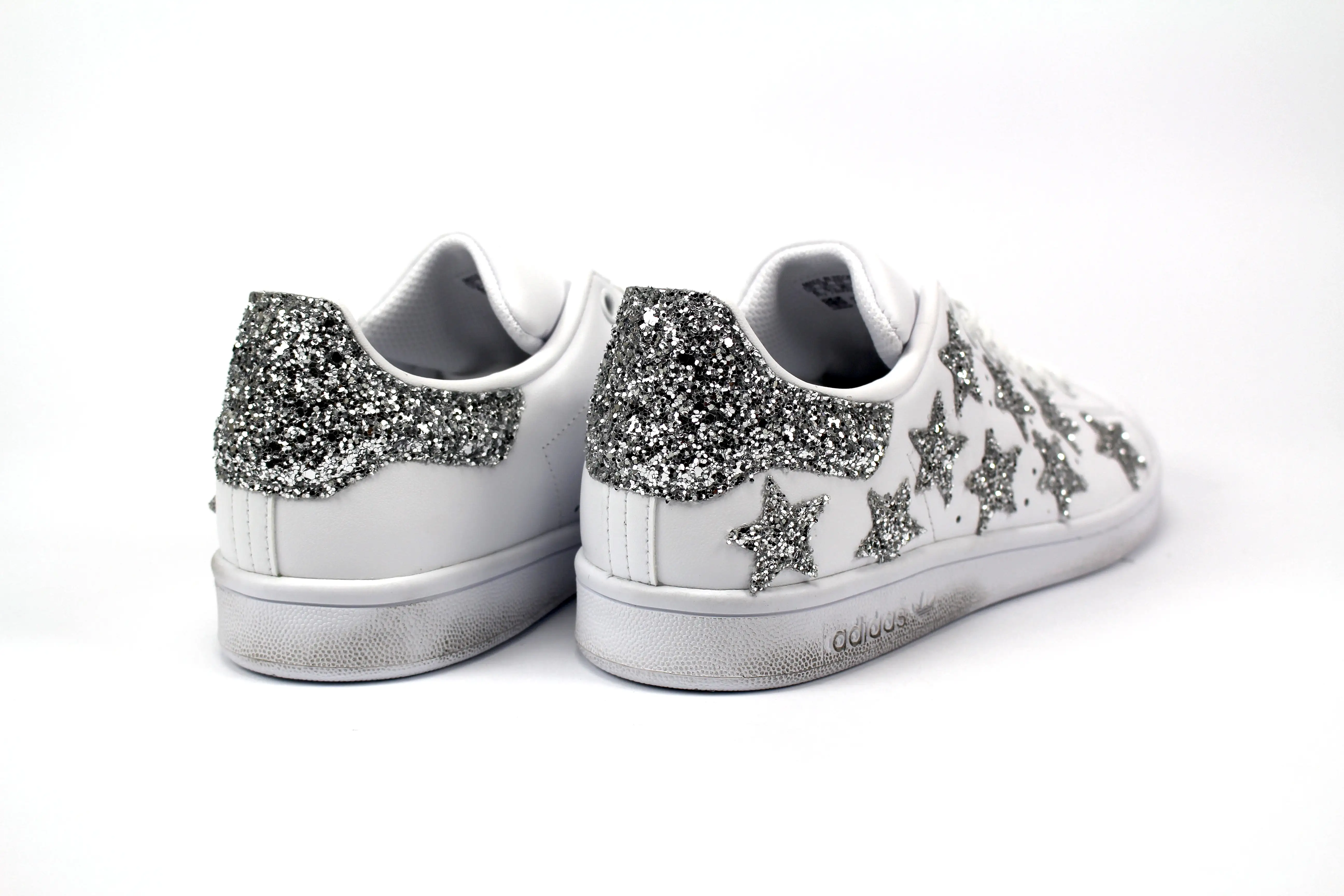 Adidas Stan Smith Stelline Glitter Argento