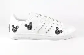 Adidas Stan Smith Topolini Black Silver Glitter & Borchie