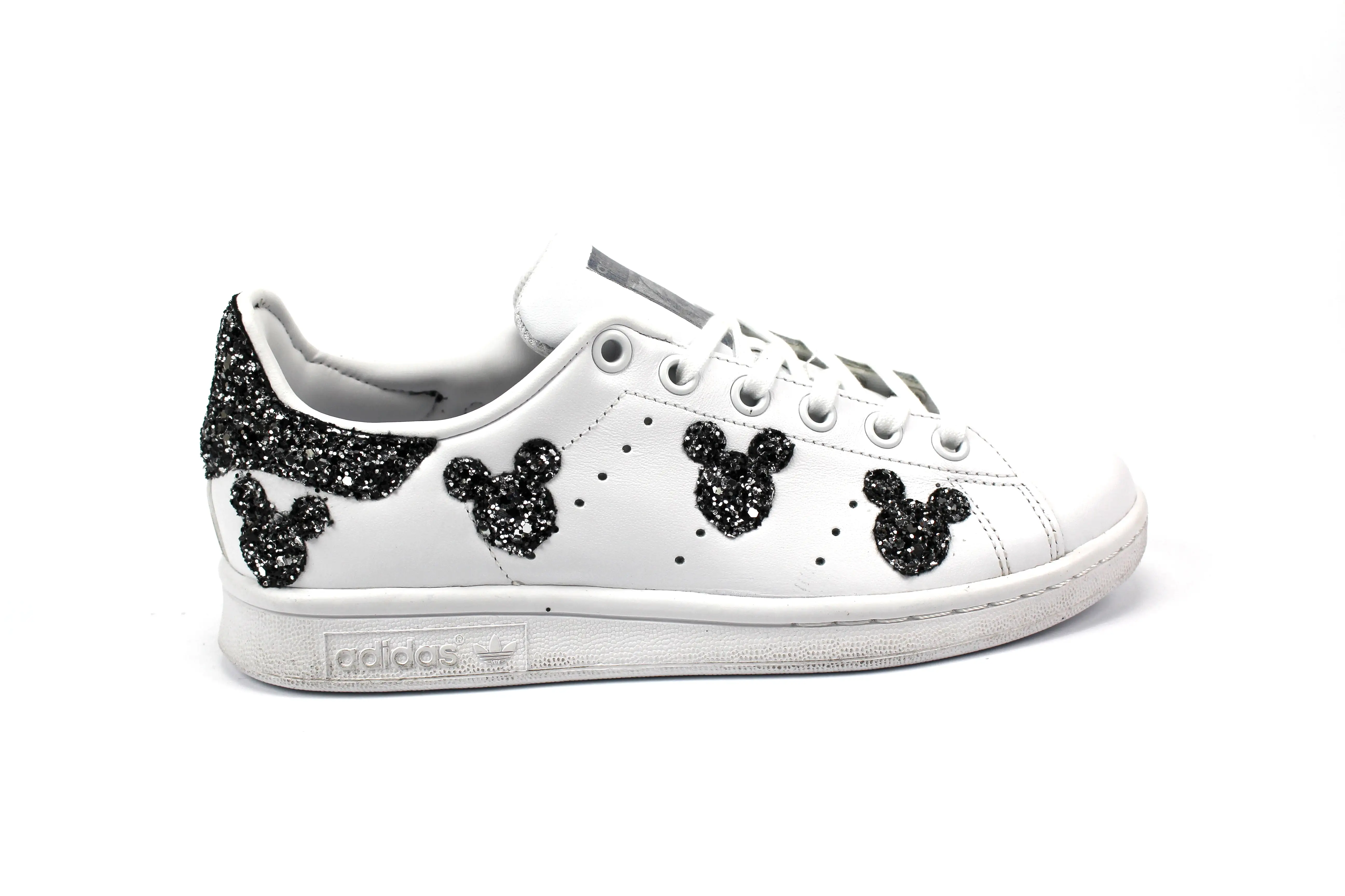 Adidas Stan Smith Topolini Black Silver Glitter