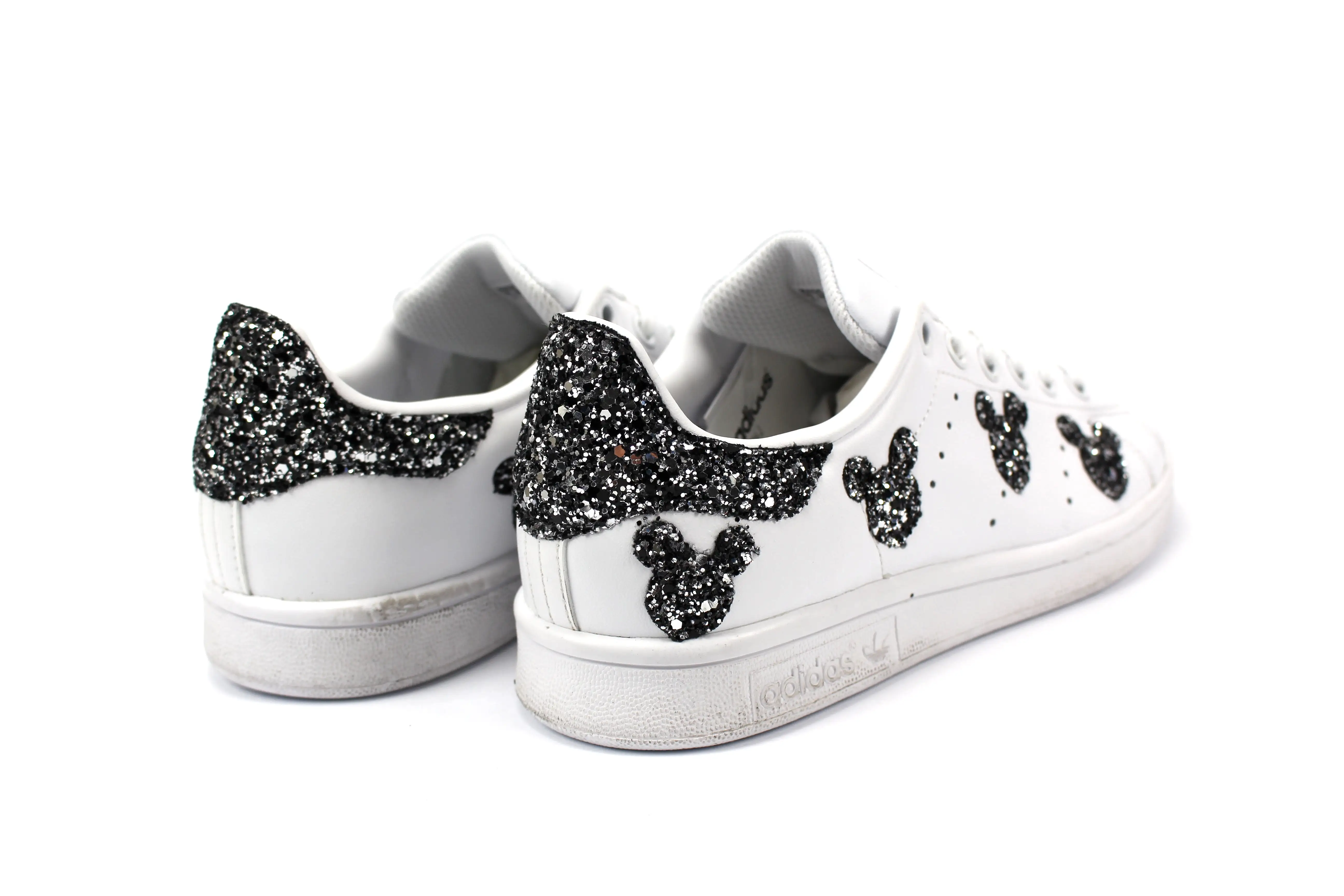 Adidas Stan Smith Topolini Black Silver Glitter