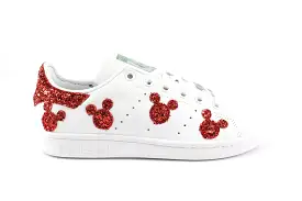 Adidas Stan Smith Topolini Red Glitter