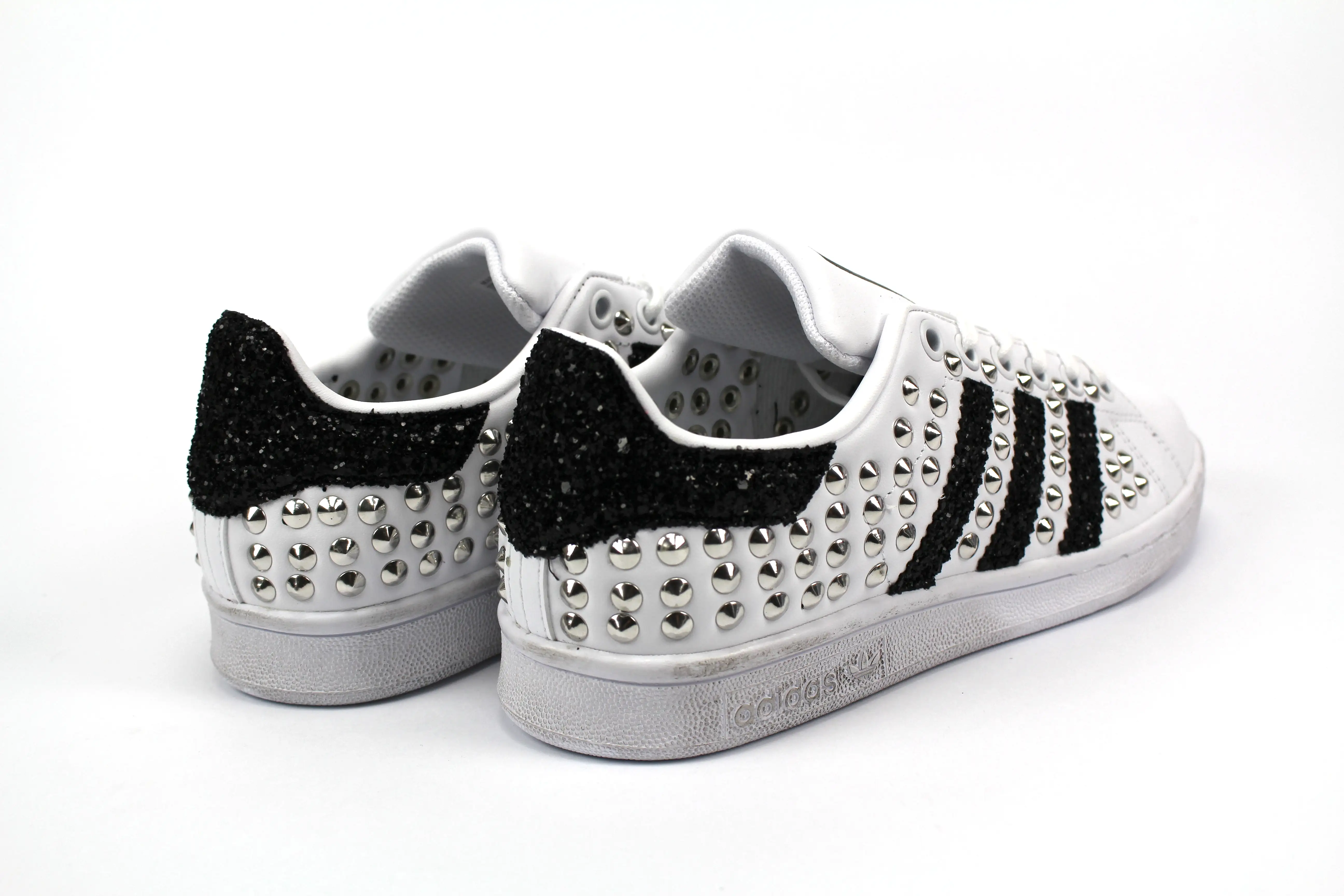 Adidas Stan Smith Total Borchie & Black Glitter