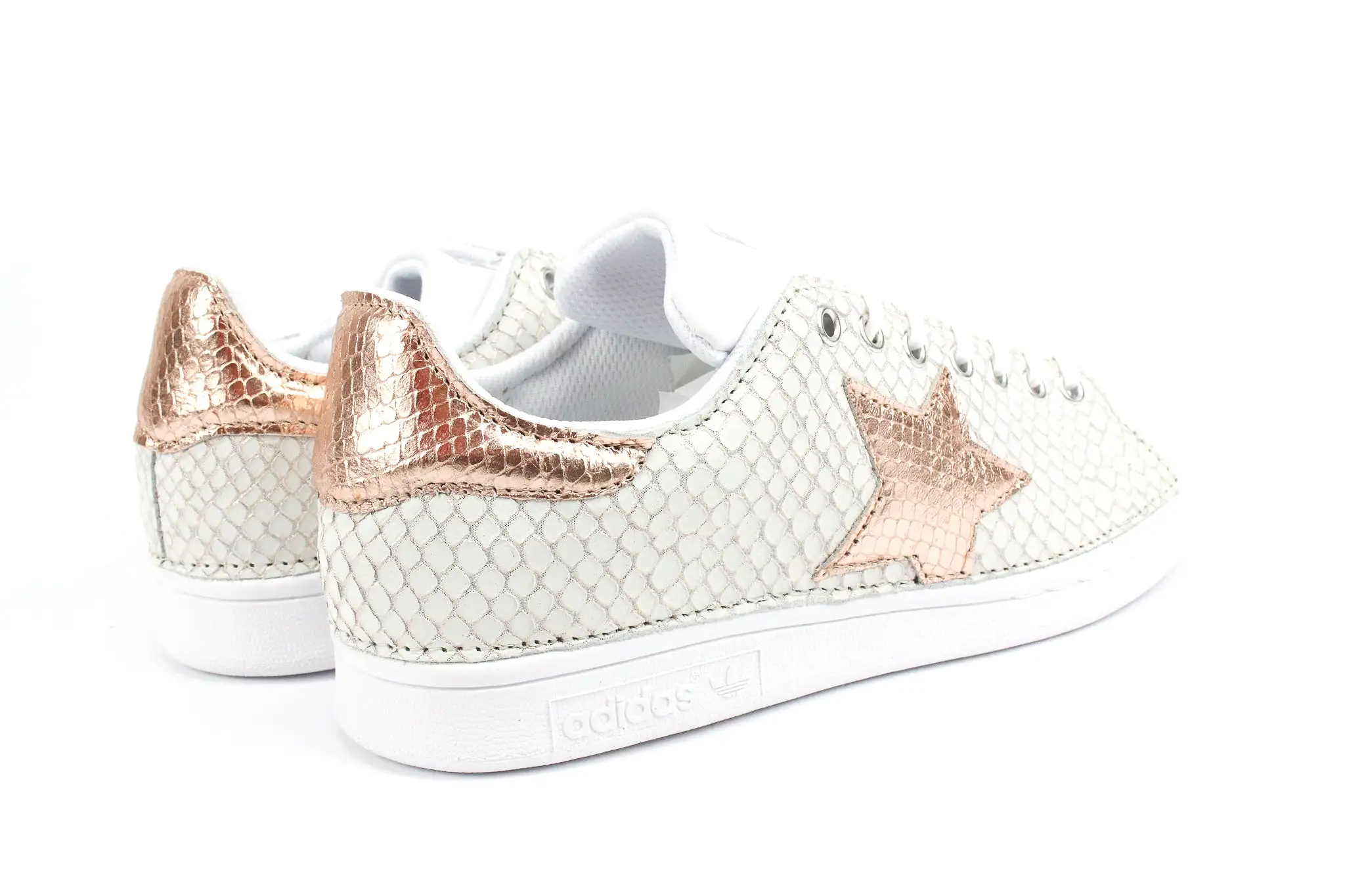 Adidas Stan Smith Total Pitone White & Stella Rosa Laminato