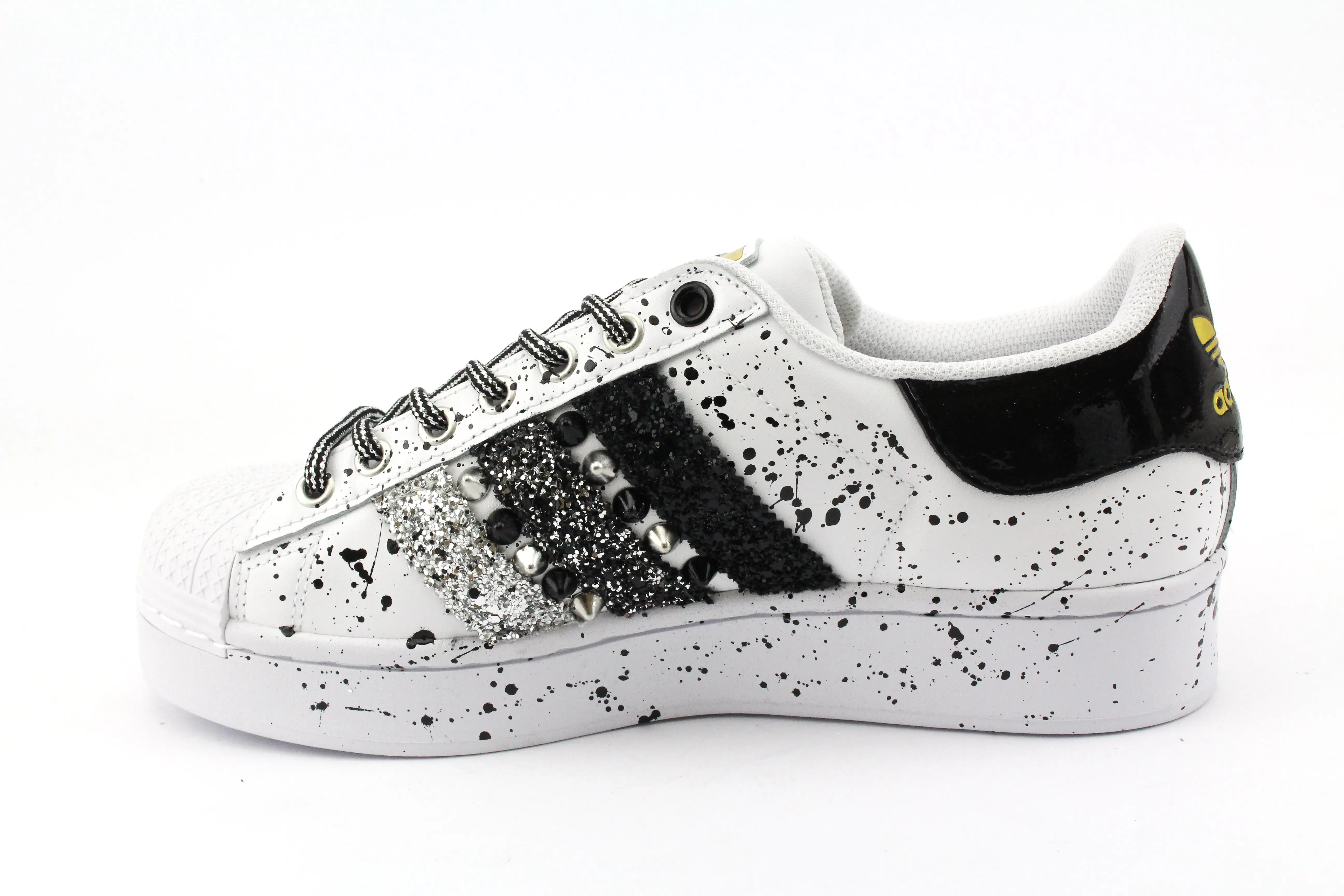 Adidas Superstar Bold Glitter Silver Borchie & Vernice