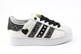 Adidas Superstar Bold Glitter Strass & Lacci Raso