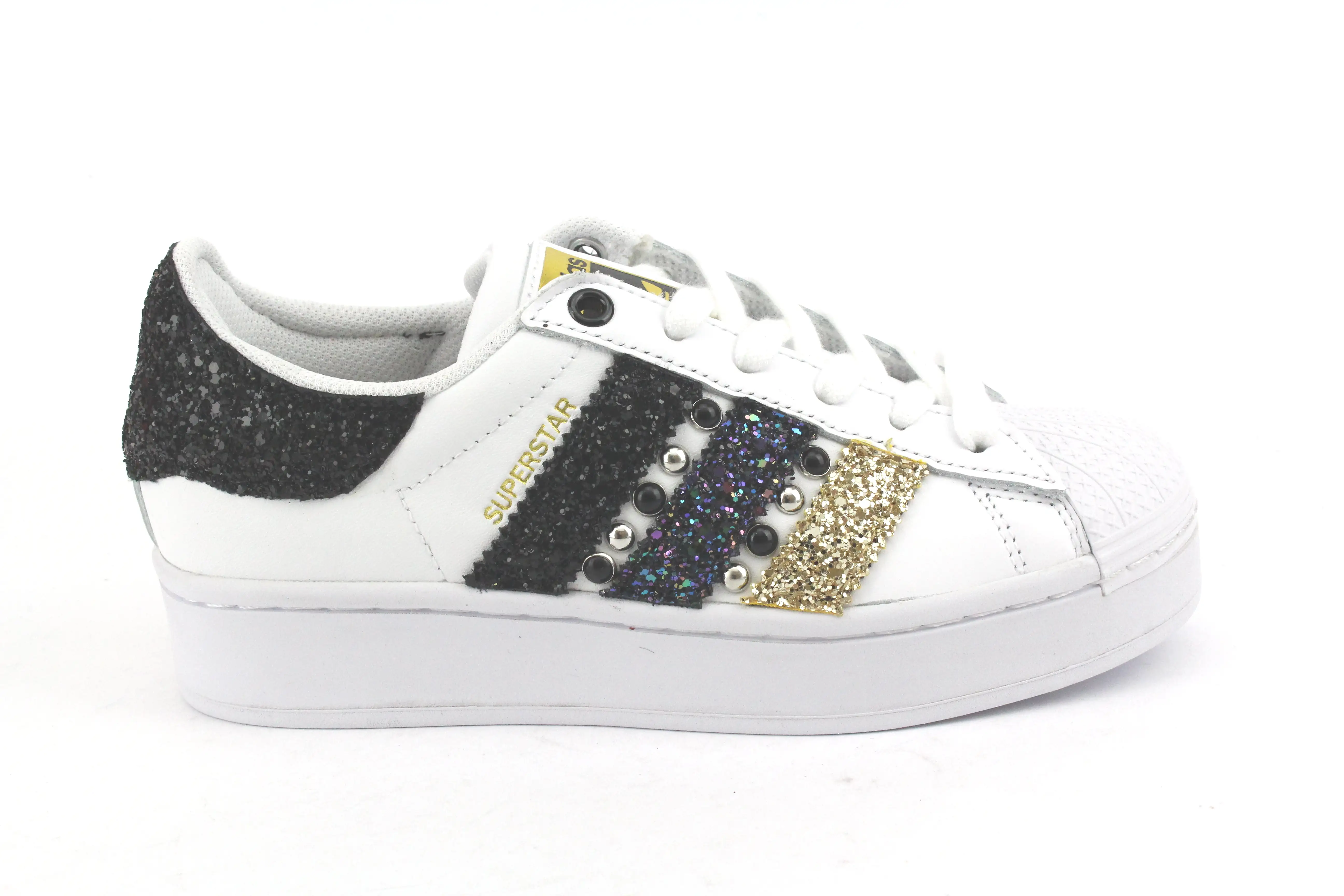 Adidas Superstar Bold MultiGlitter & Borchie