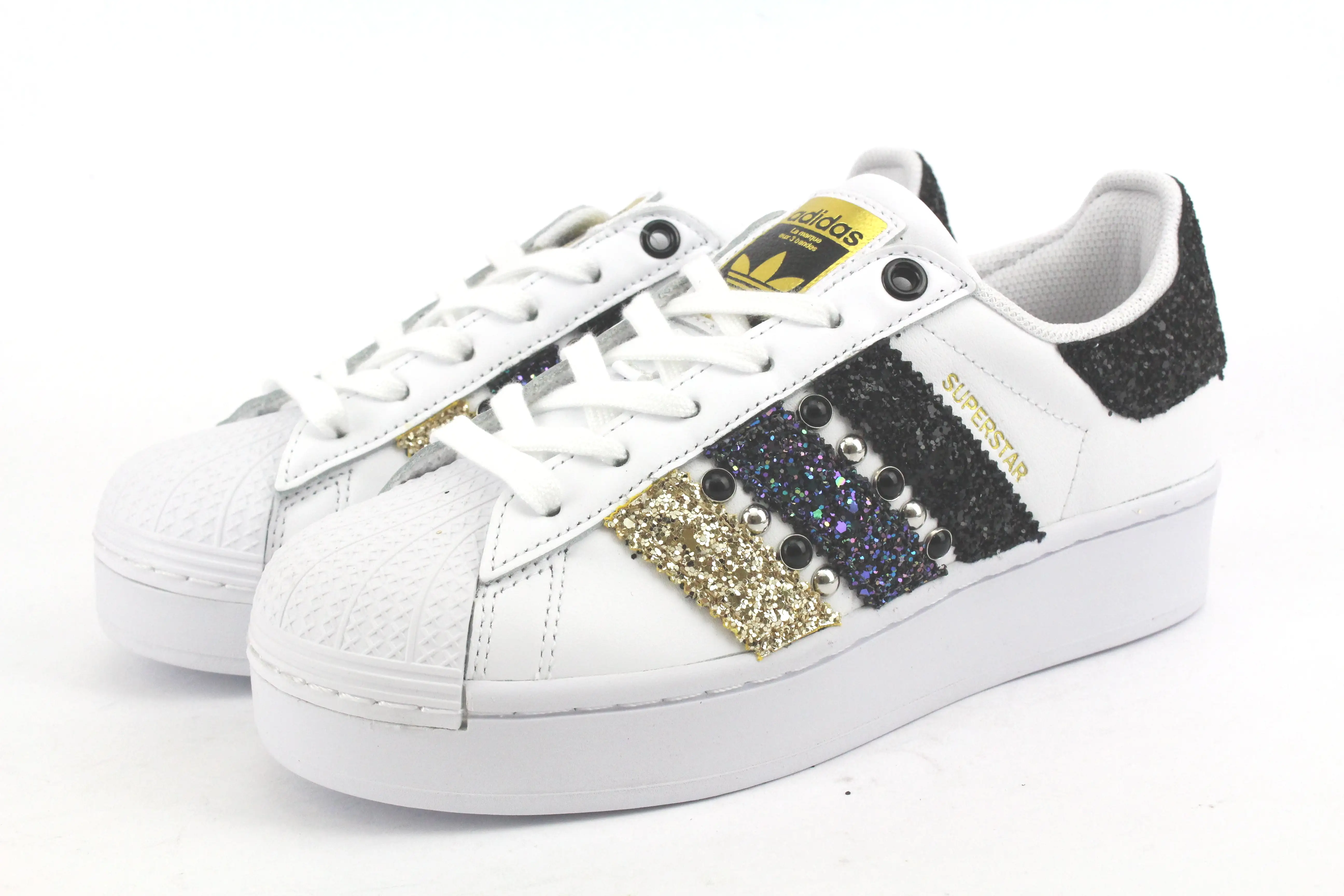 Adidas Superstar Bold MultiGlitter & Borchie