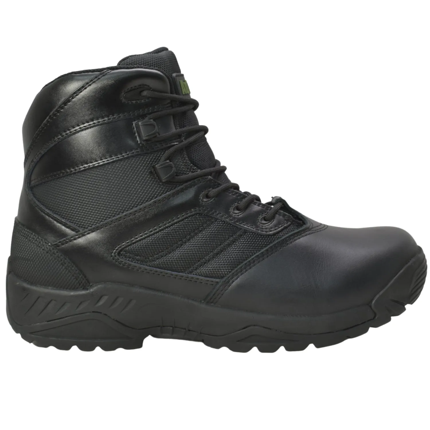 AdTec Mens 6in Polishable Side Zipper Black Military Boots