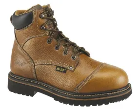 AdTec Mens Light Brown 6in Comfort Work Boot Leather Round Toe