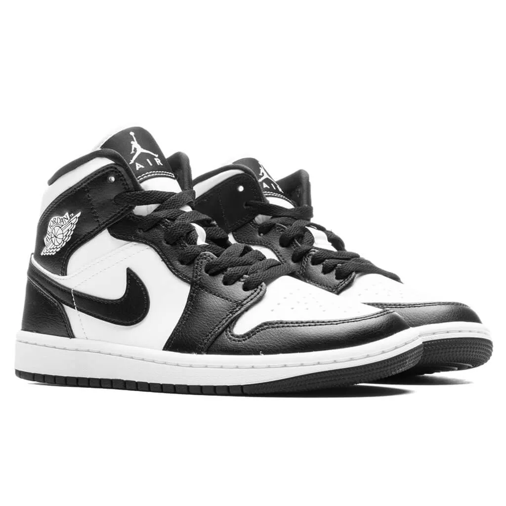 Air Jordan 1 Mid Women's - White/Black/White