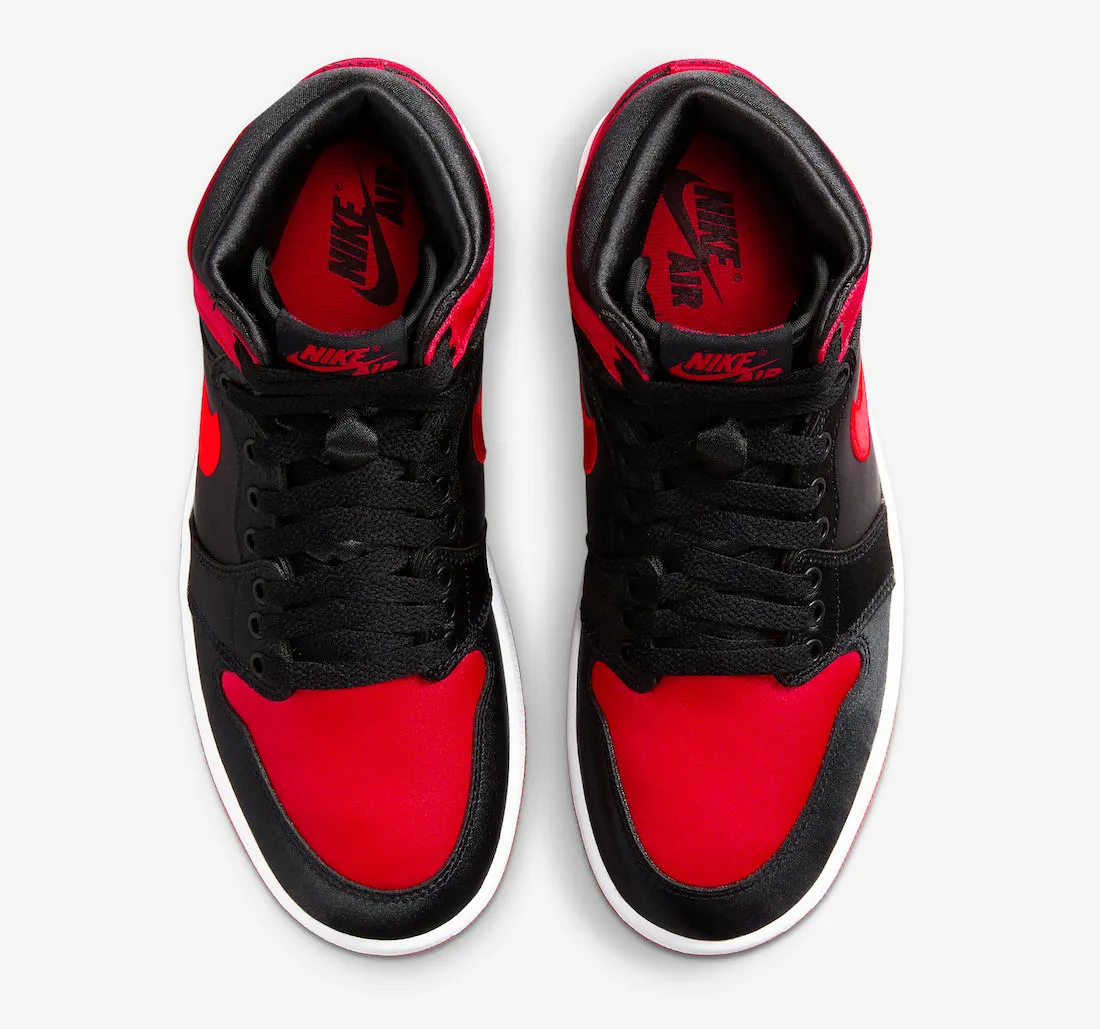 Air Jordan 1 Retro High OG Satin Bred Black University Red White FD4810-061