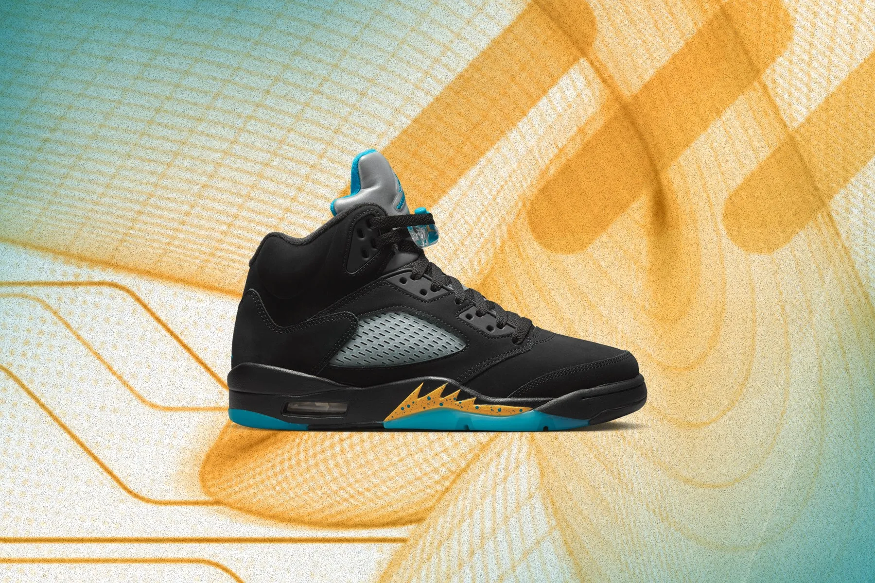 Air Jordan 5 Retro Aqua - Black/Aquatone/Taxi