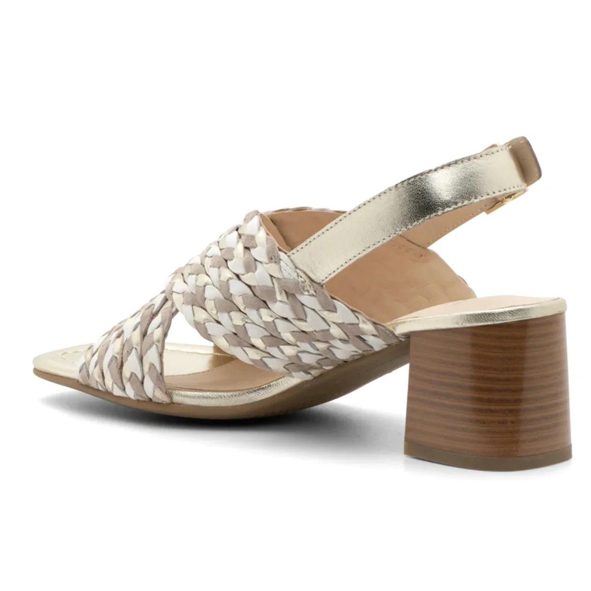 Ara Women's Benson Sand Metallic Woven Leather