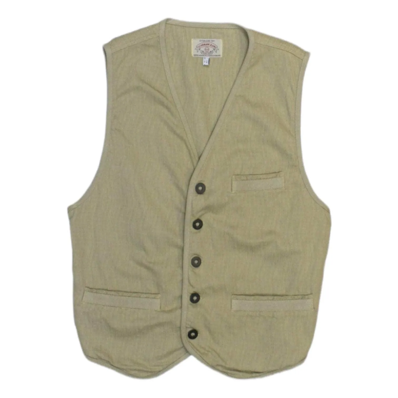 Armani Jeans Cream Textured Cotton Waistcoat