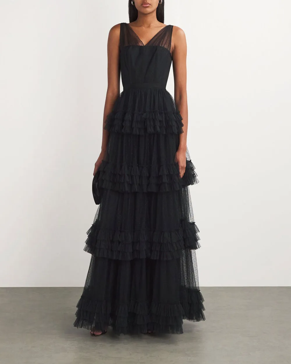 Black Tulle Caitlin Gown