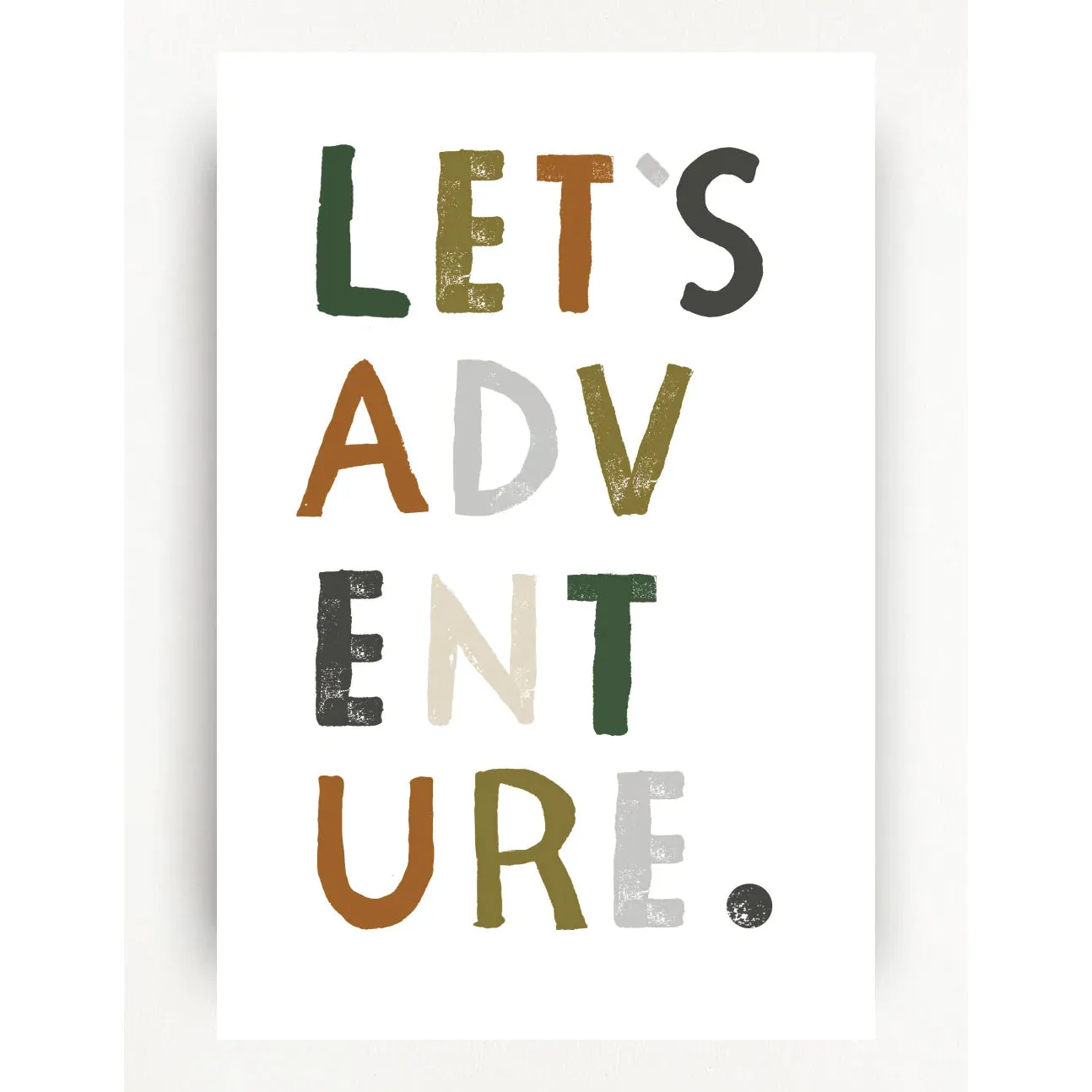 Clementine Kids Art Print - Let's Adventure - 11 x 14