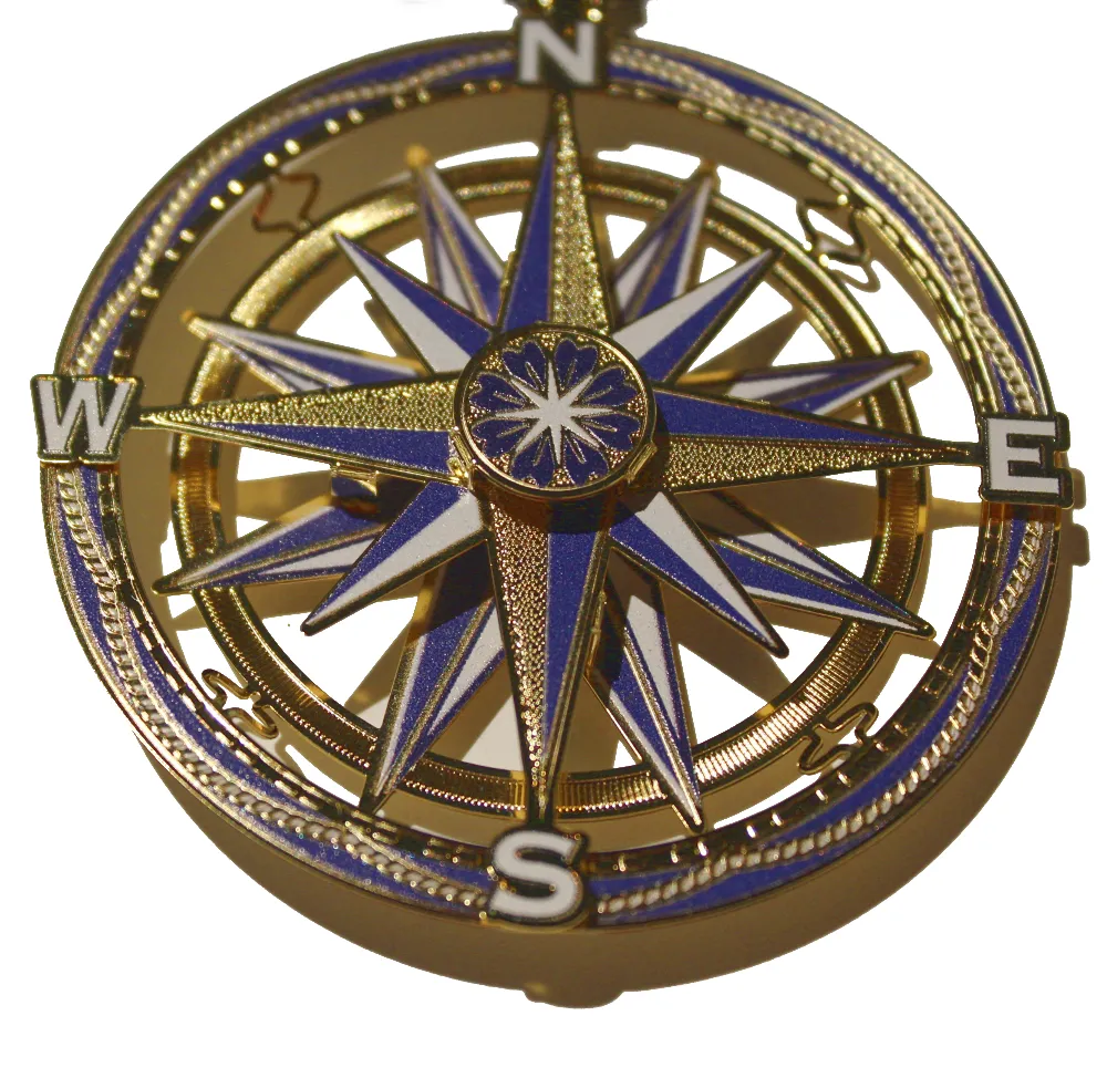 Compass Brass Ornament