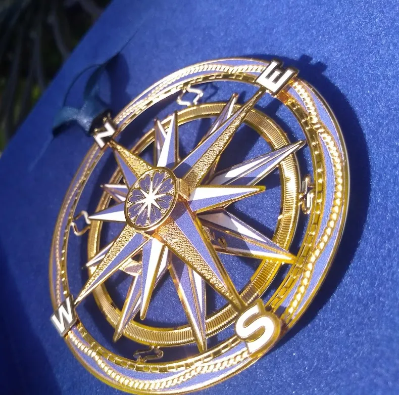 Compass Brass Ornament