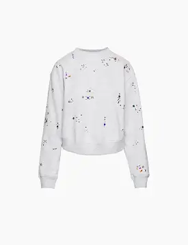 Cropped Jeweled Sweatshirt