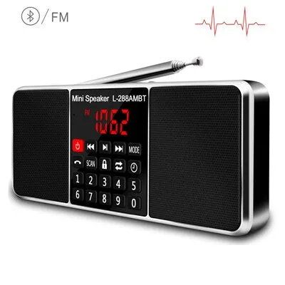 Digital Portable Radio AM FM Bluetooth Speaker Stereo MP3 Player