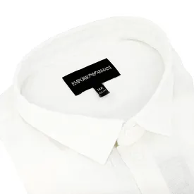 Emporio Armani Boys Linen Dress Shirt_8N4CJ9