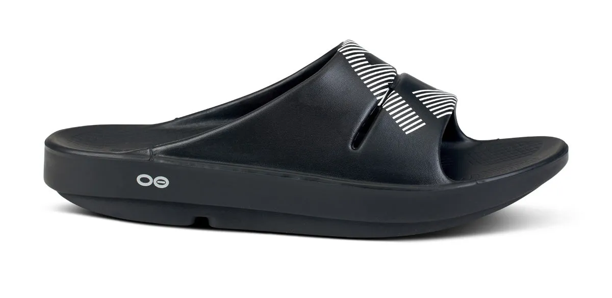 FJ X OOFOS Men's OOahh Sport Slide Sandal - Black