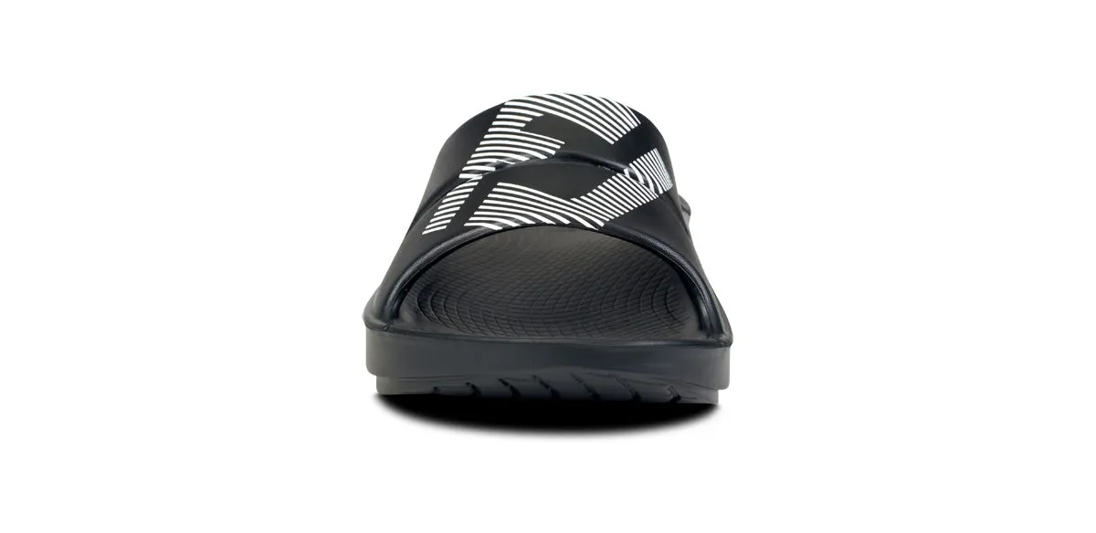 FJ X OOFOS Men's OOahh Sport Slide Sandal - Black