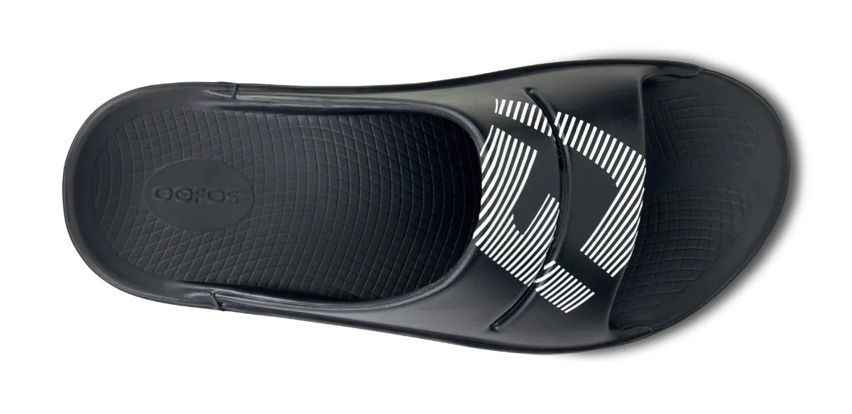 FJ X OOFOS Men's OOahh Sport Slide Sandal - Black