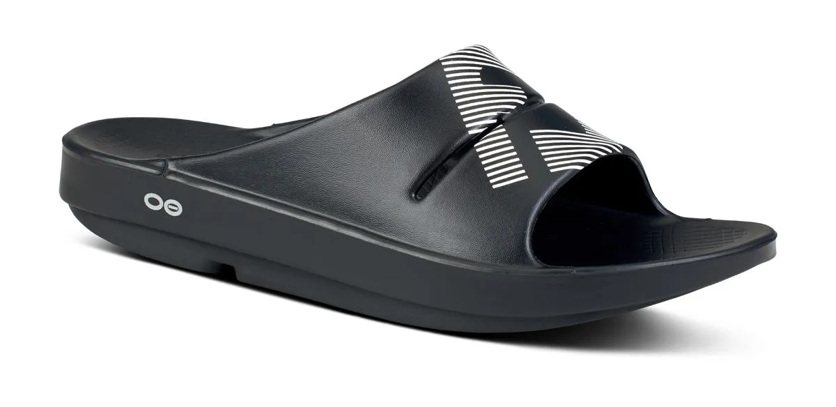 FJ X OOFOS Women's OOahh Sport Slide Sandal - Black