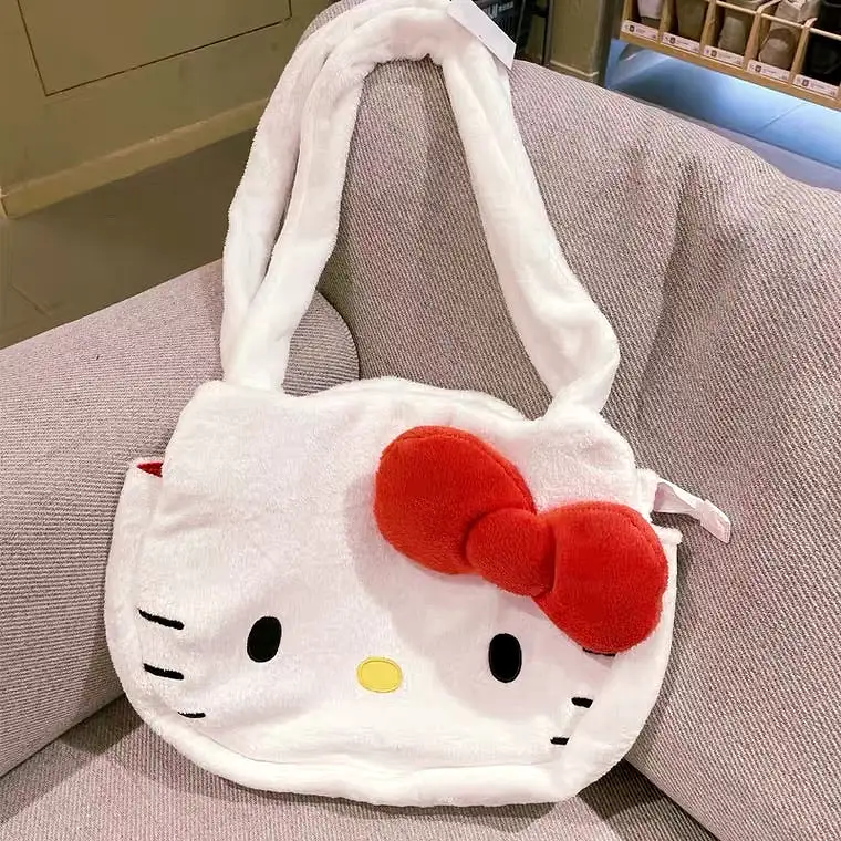 Fleece kuromi Pom Pom purin Hellokitty Cinnamoroll my melody bag