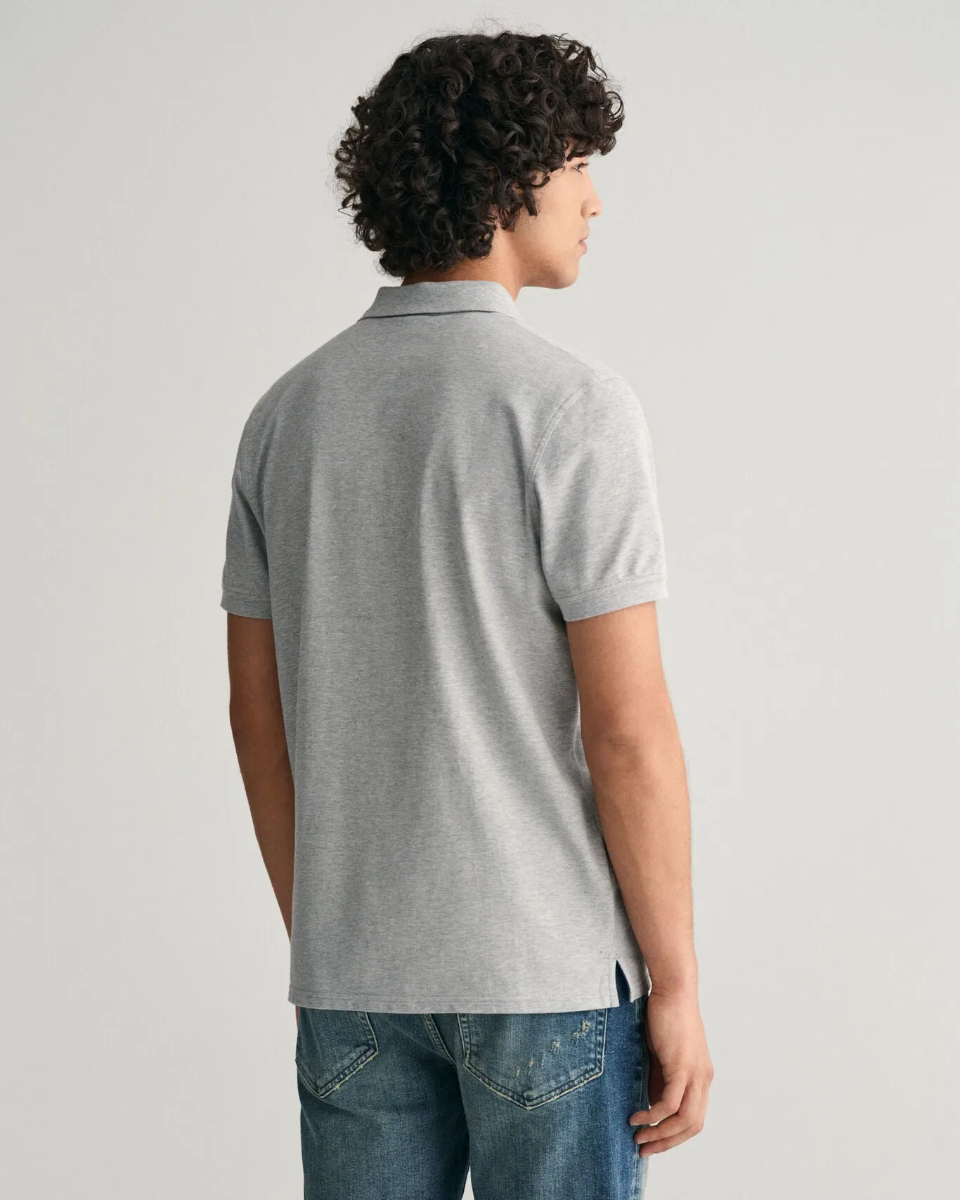 Gant 344183 Contrast Pique Ss Rugg Grey