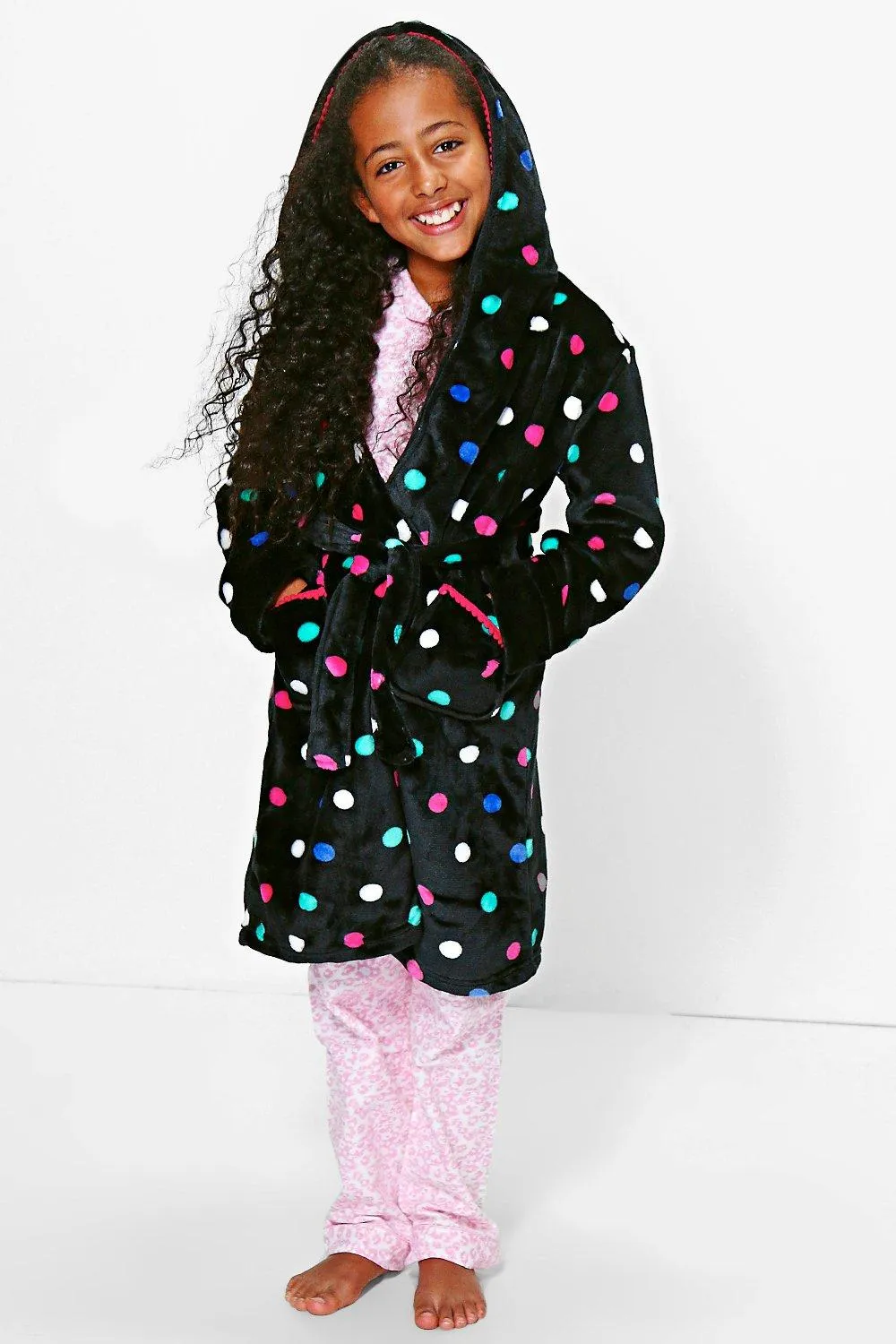 Girls Polka Dot Dressing Gown