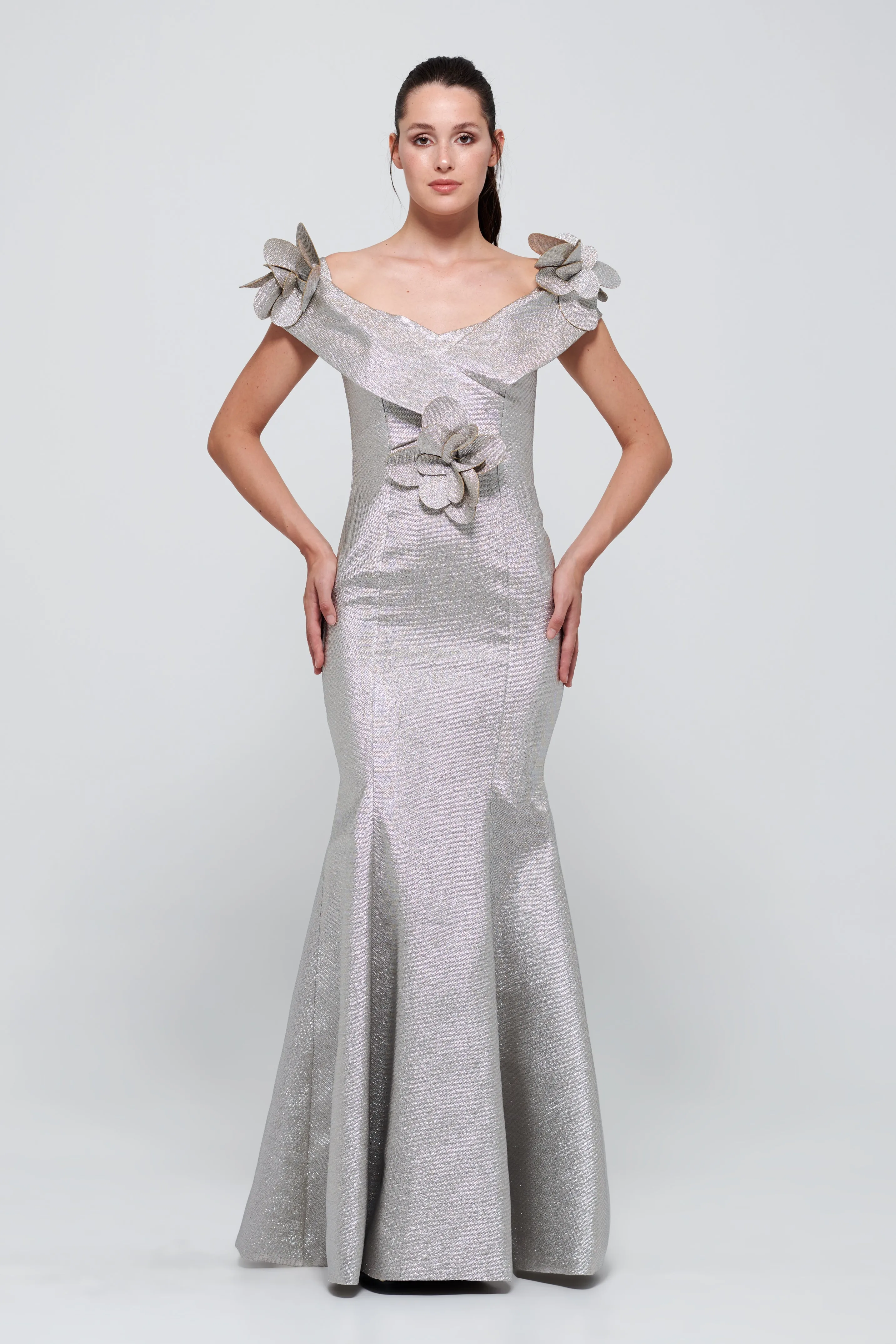 Gray Mermaid Gown