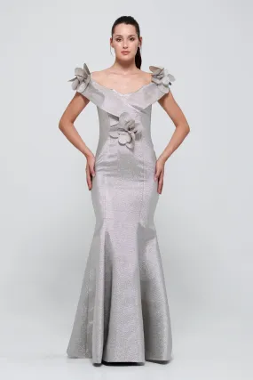 Gray Mermaid Gown