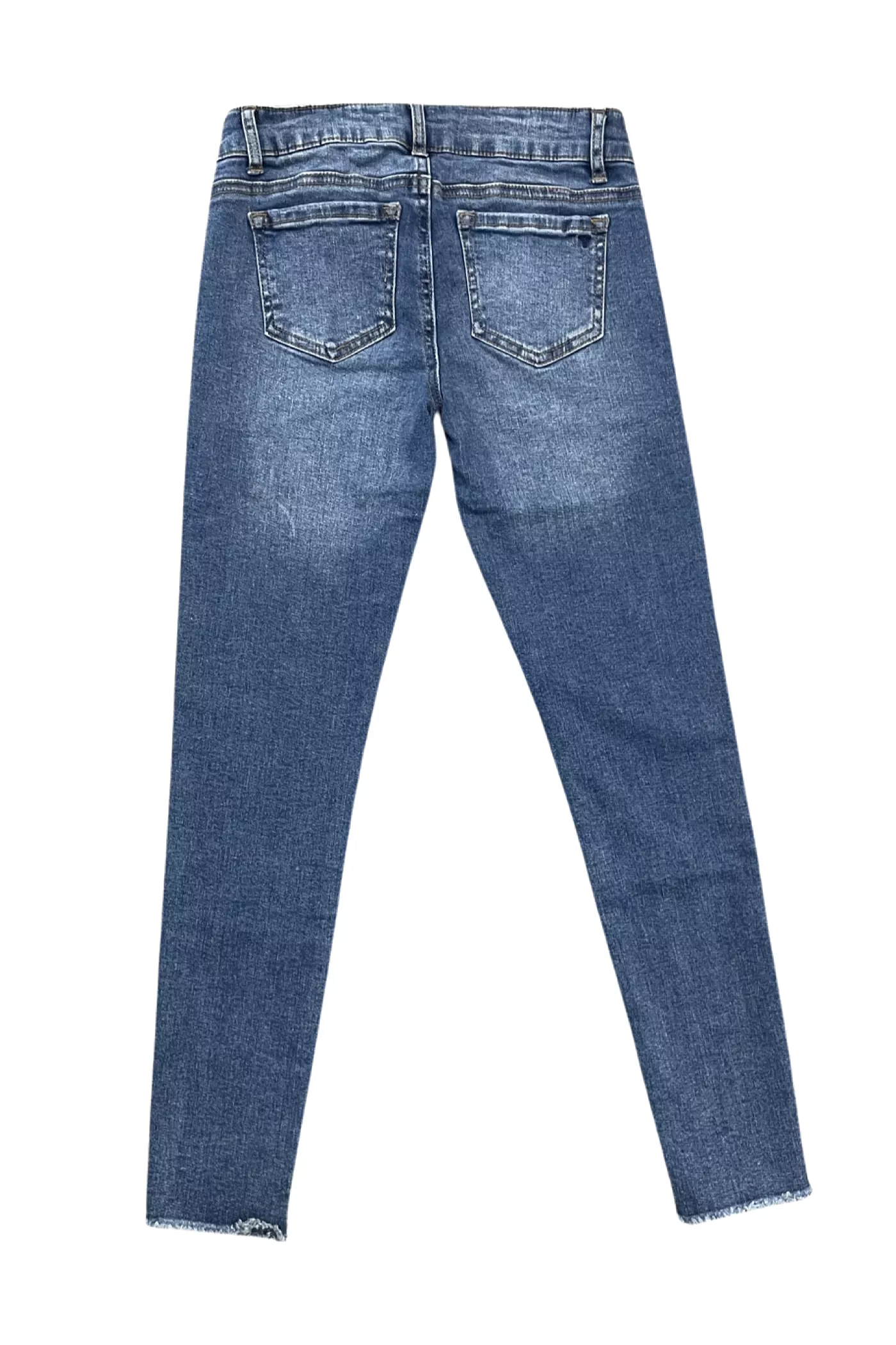 Indigo Double Button Skinny Jeans