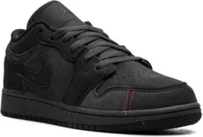 Jordan Kids Air Jordan 1 Dark Smoke Grey sneakers Black