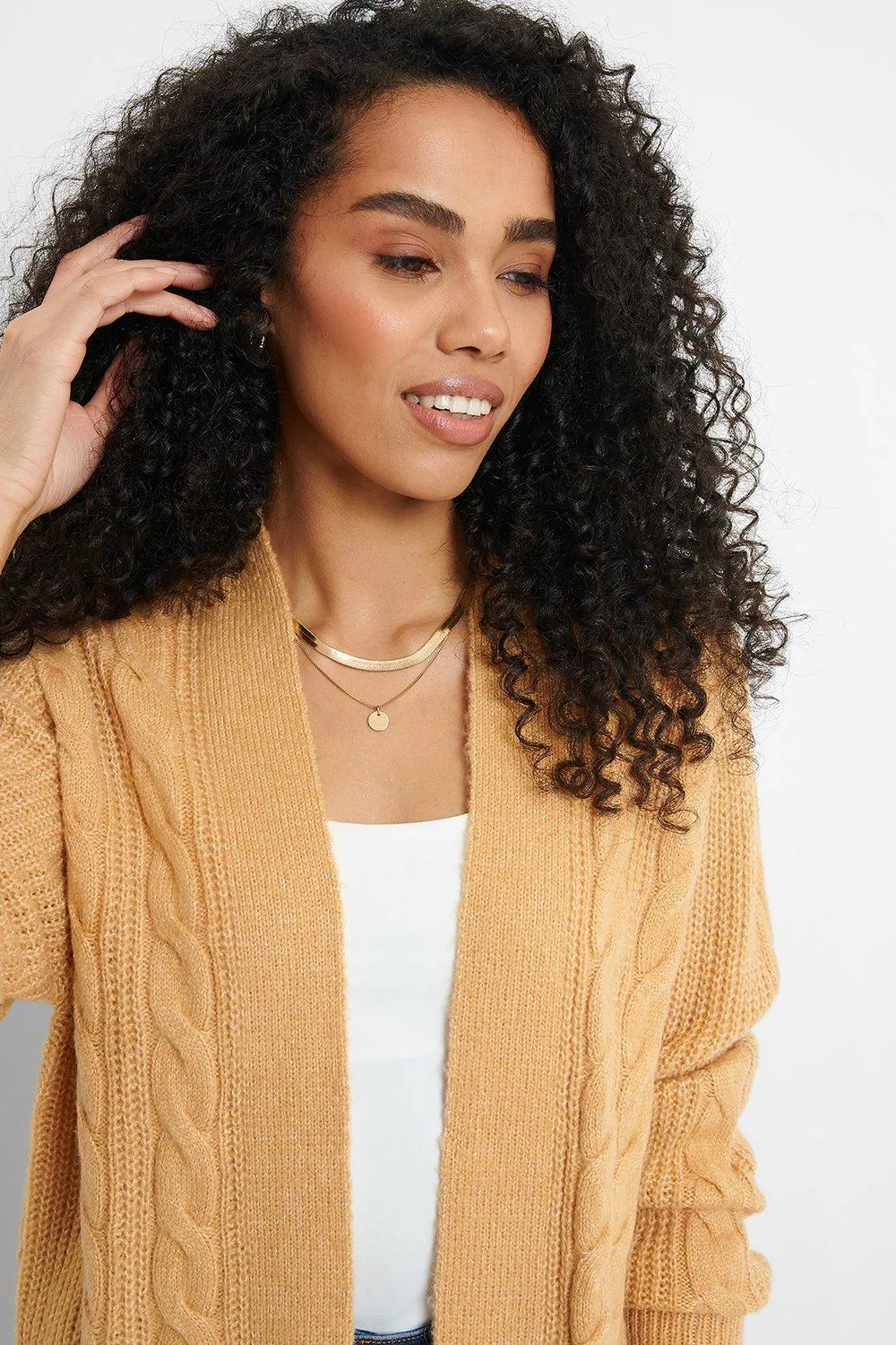 Jumpers & Cardigans | 'Rozanna' Cable Knit Cardigan | Threadbare