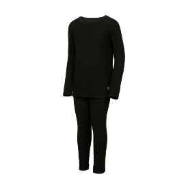 Kombi Black Cozy Fleece Base Layer Set