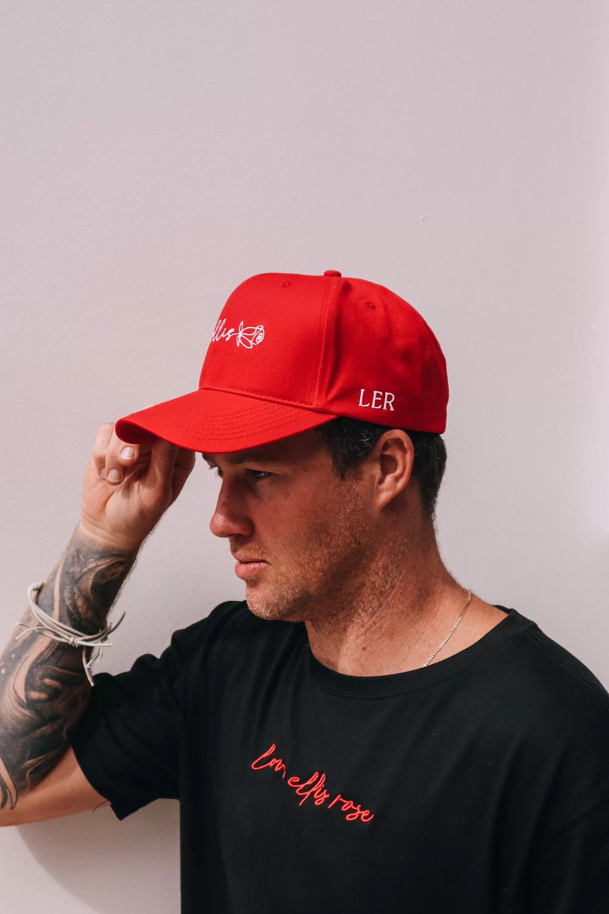 Love Ellis Rose Snapback Hat - Red