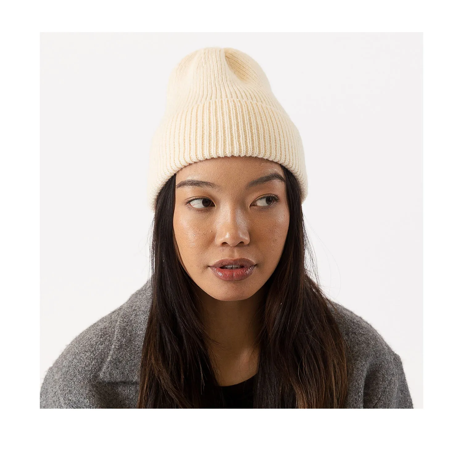 Lyla & Luxe Women's Rib Hat in White