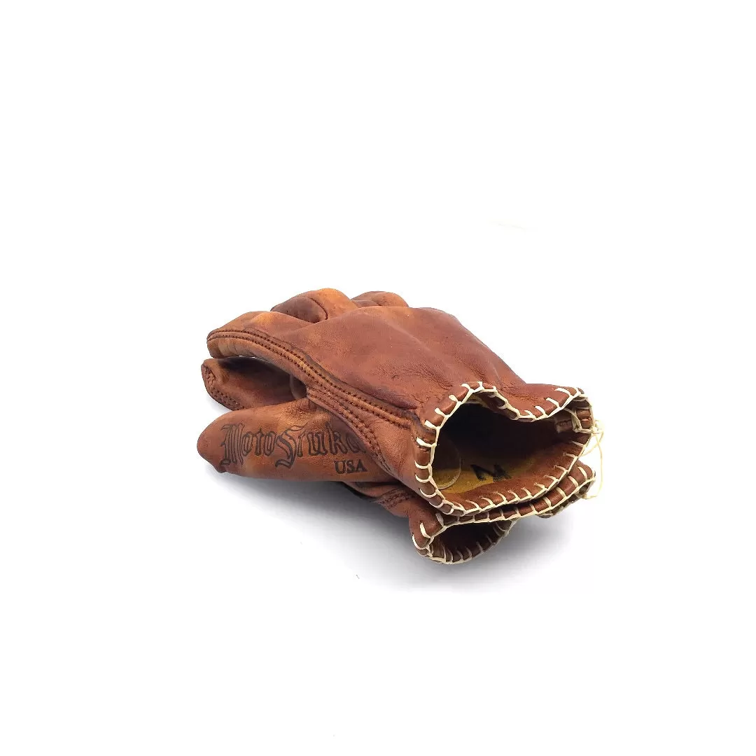 MotoStuka Leather Gloves - Oak