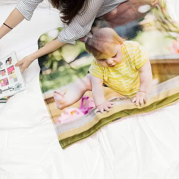 Personalized Picture Blankets Custom Photo Fleece Throw Blanket