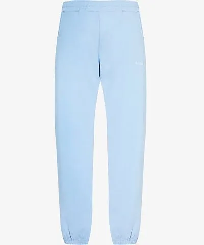 Places + Faces Mens Blue Essential two-slip-pockets straight-leg mid-rise cotton-jersey jogging bottoms