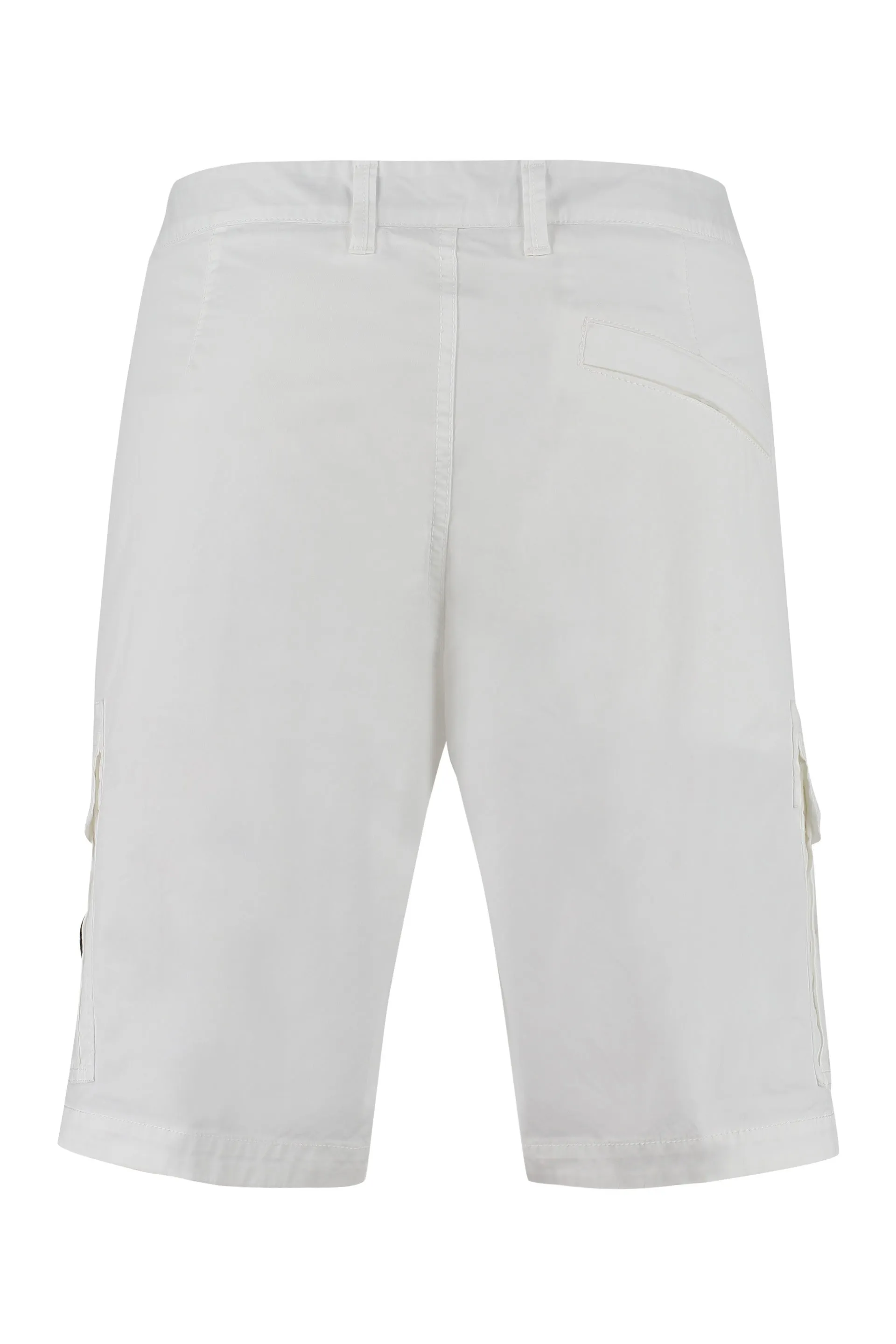 Stone Island Compass Motif Patch Cargo Shorts