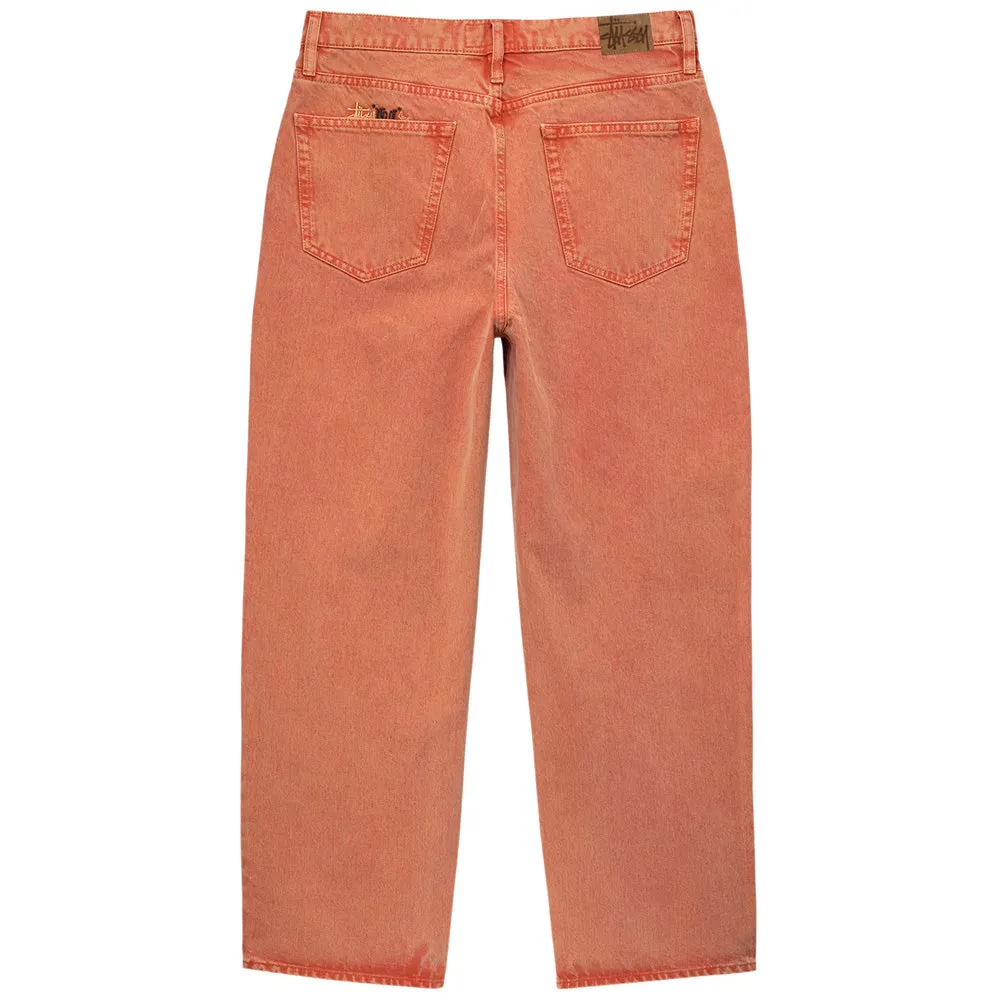 STSSY DOUBLE DYE BIG 'OL JEANS PANT // FADED RED