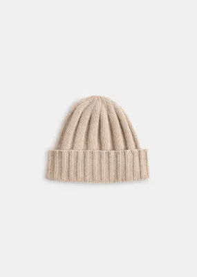 Taupe Cashmere Wool Blend Hat